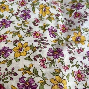 🌸 Vintage-Inspired Spring Floral Cotton Fabric – 1¼ Yards